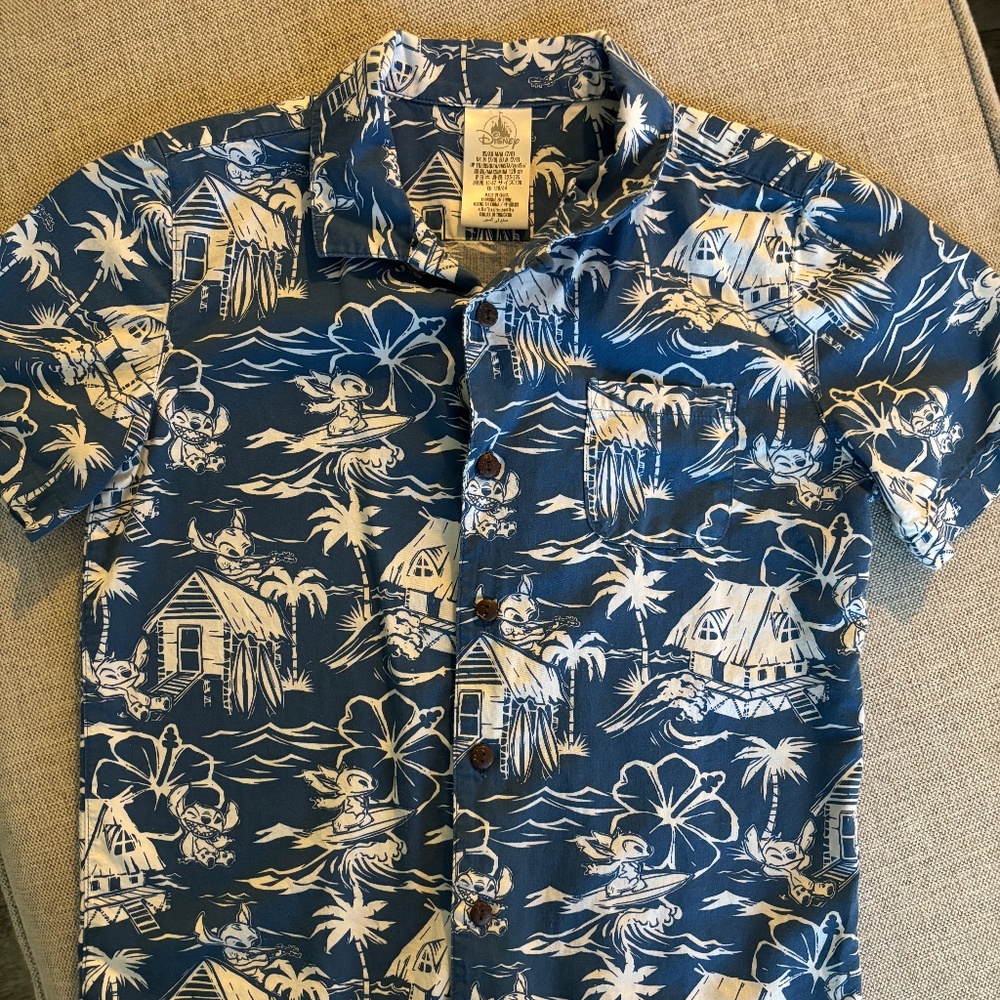 Disney Stitch Boys Button Down Shirt